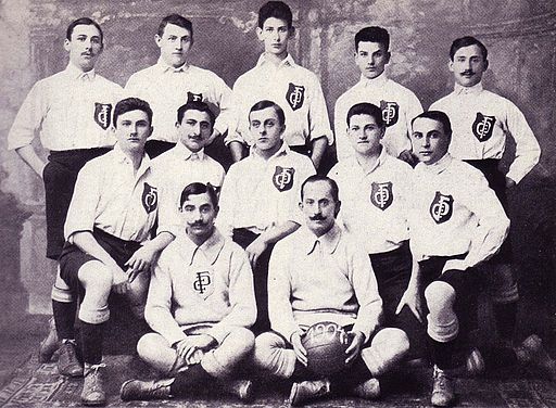 Ausschnitt aus einem Fotos des FC-Prag 1904